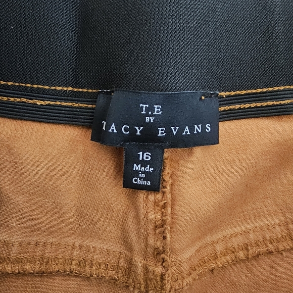 NWOT T.E By Tracy Evans Wide Leg Caramel Denim Jeans - Picture 5 of 11